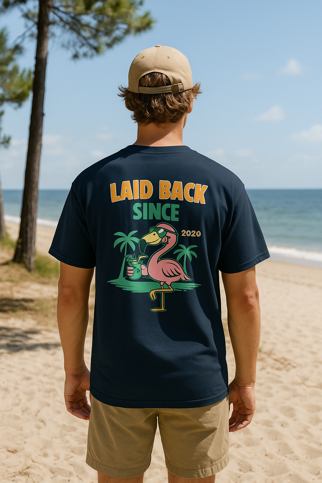 T-shirt Flamingo – Laid Back Since 2020 FORTY