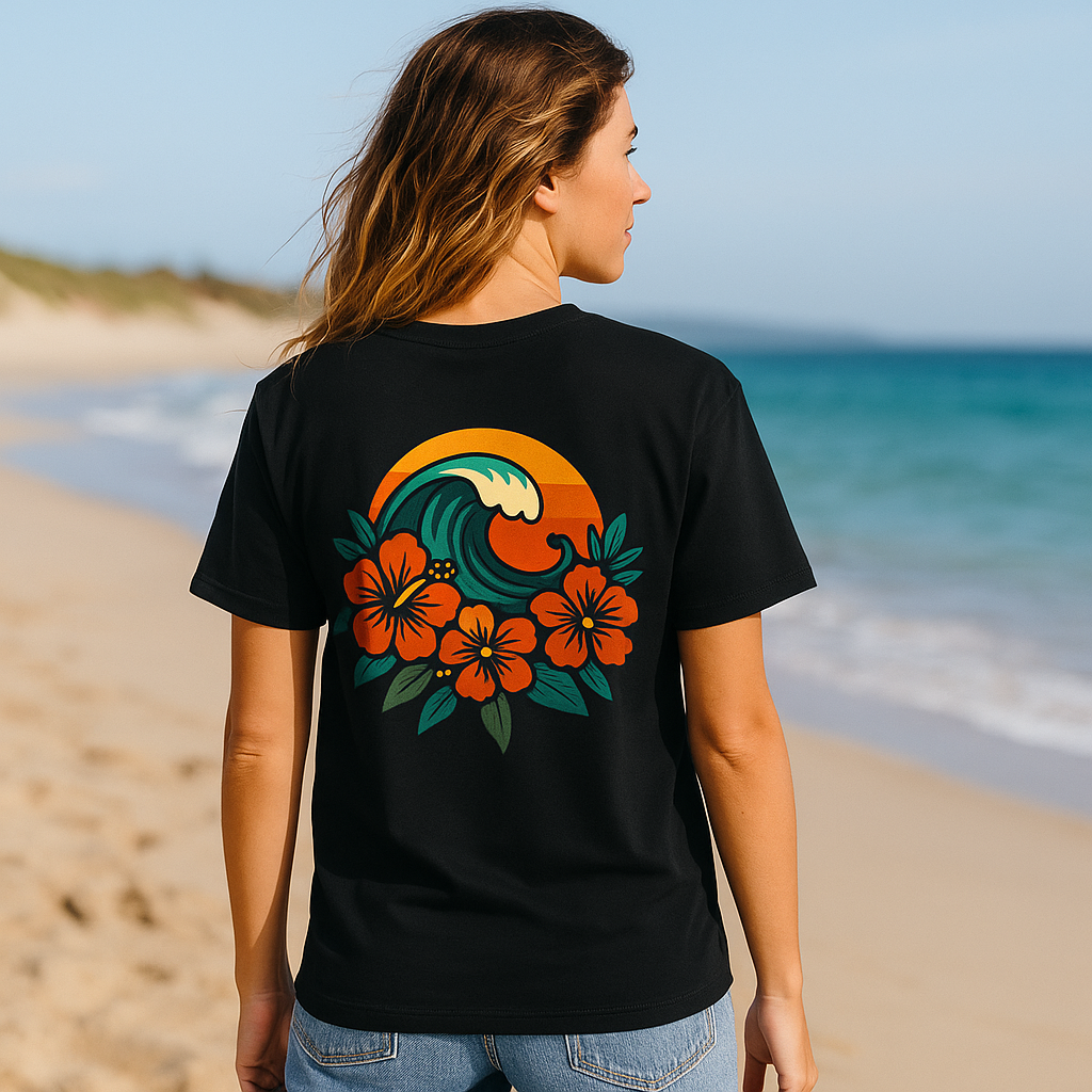 T-shirt Vague & Hibiscus – Sunset Edition FORTY