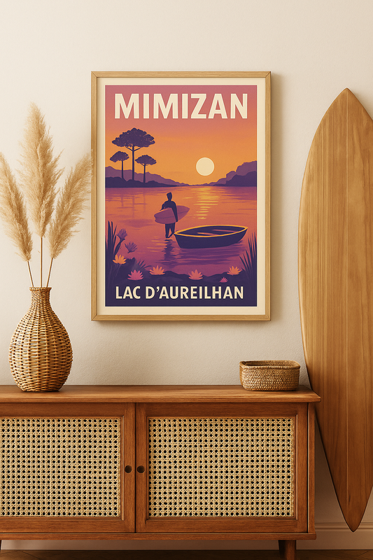 Affiche à encadrer Mimizan – Lac d’Aureilhan