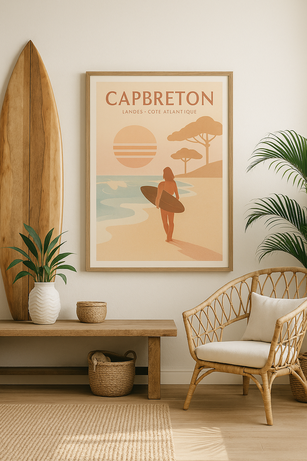 Vintage poster to frame – Capbreton | Landes Atlantic Coast