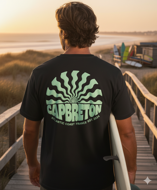 T-shirt unisexe épais Capbreton – Atlantic Coast Vibes