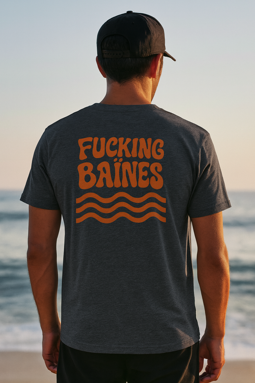 Premium unisex t-shirt – Fucking Baïnes (Landes lifestyle)
