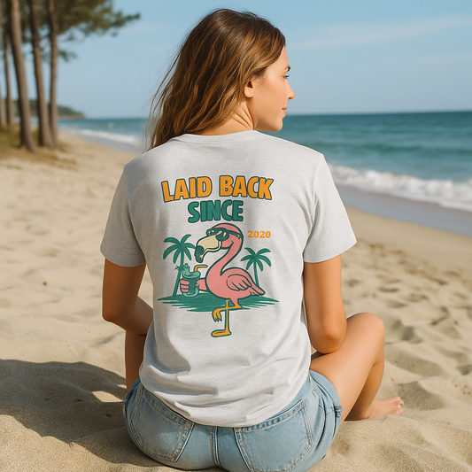 T-shirt Flamingo – Laid Back Since 2020 FORTY